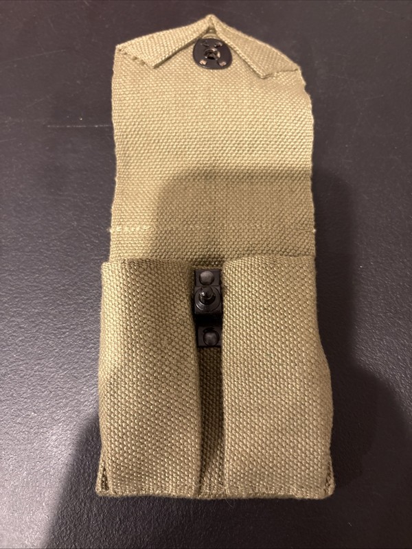 WW2 Style Model 1911 45 AUTO Double Magazine Pouch Marked BOYT 43 gallery