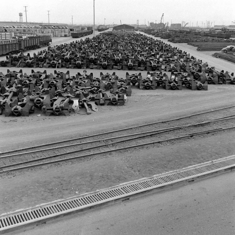 WW2 WWII Photo World War Two / US Military Equipment Awaiting Shipment 1944