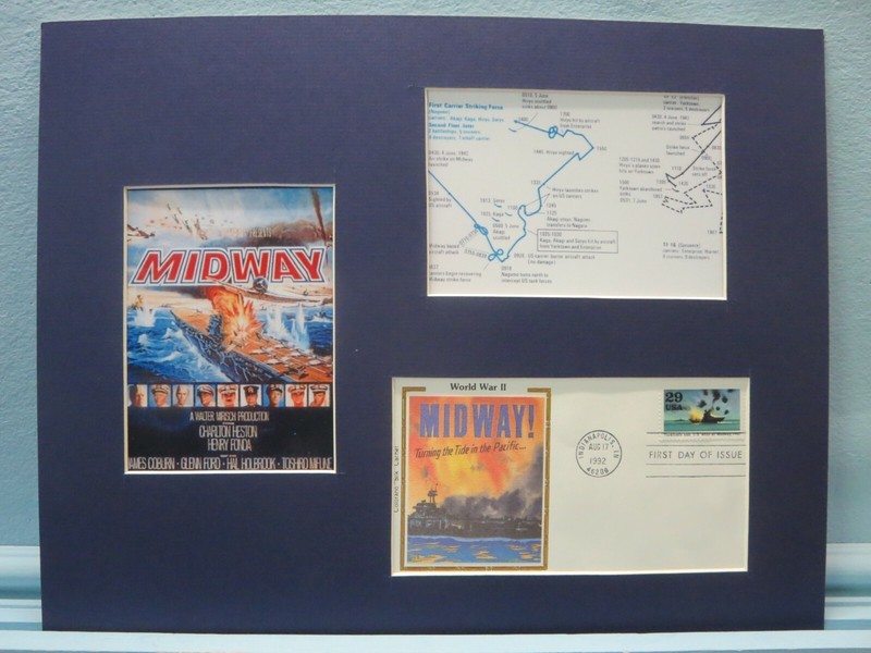 World War II in the Pacific – Midway & First Day Cover of its own stamp