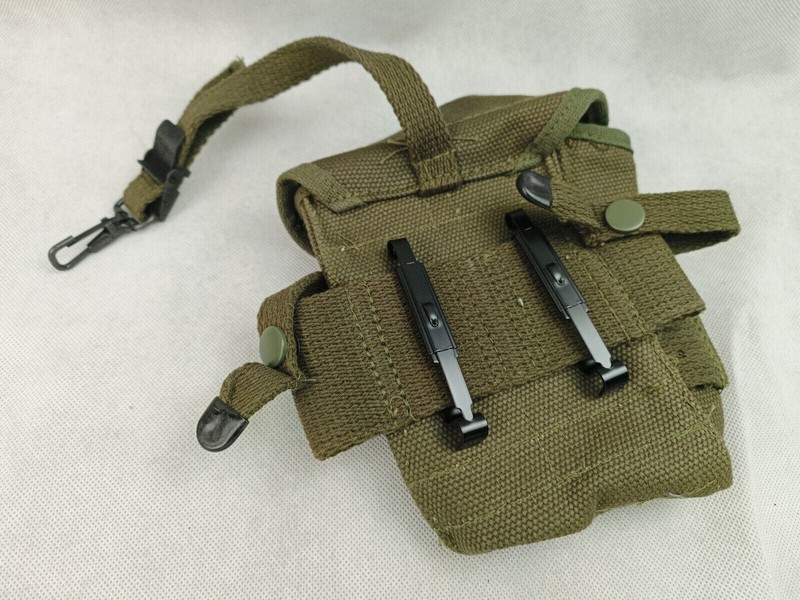 2PCS WW2 WWII US ARMY VIETNAM WAR M1956 LONG TYPE AMMO POUCH AND 1ST AID GEAR gallery