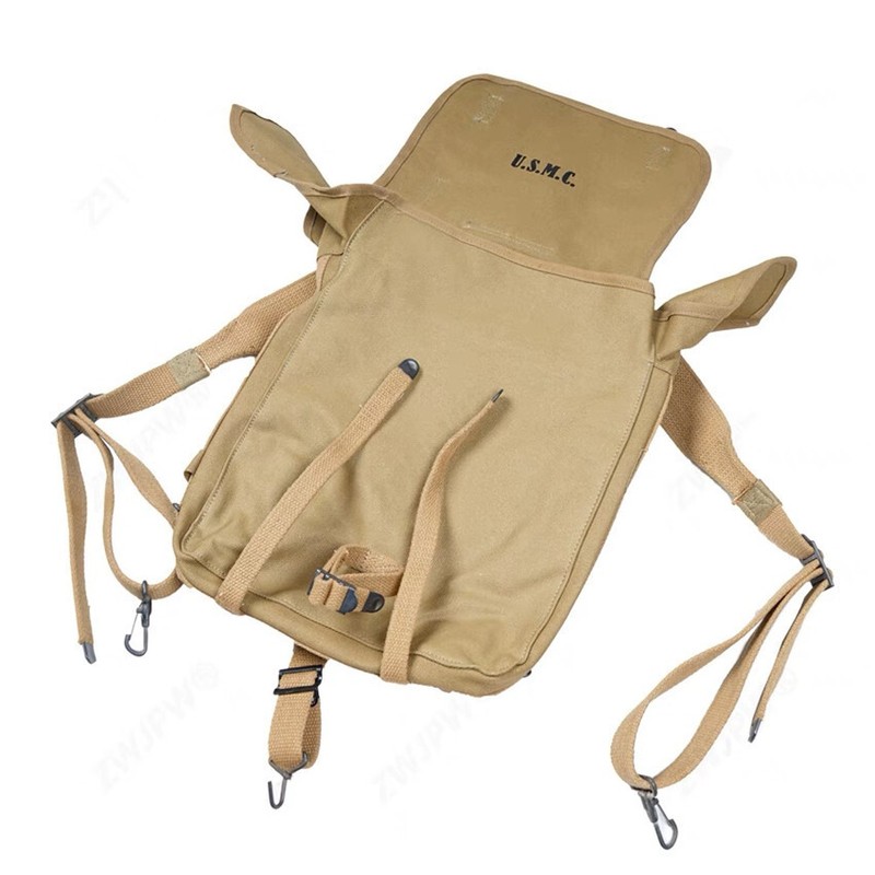 WW2 US ARMY WAR EQUIPMENT CONBINATION USMC UPPER BACKPACK WITH STRAPS T-TYPE SET gallery
