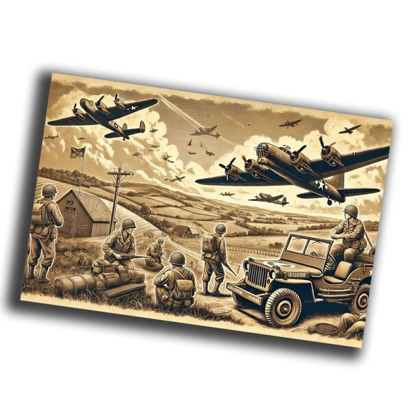 nice vintage classic bomber plane in flight retro WW2 Photo Glossy 4*6 in ε50