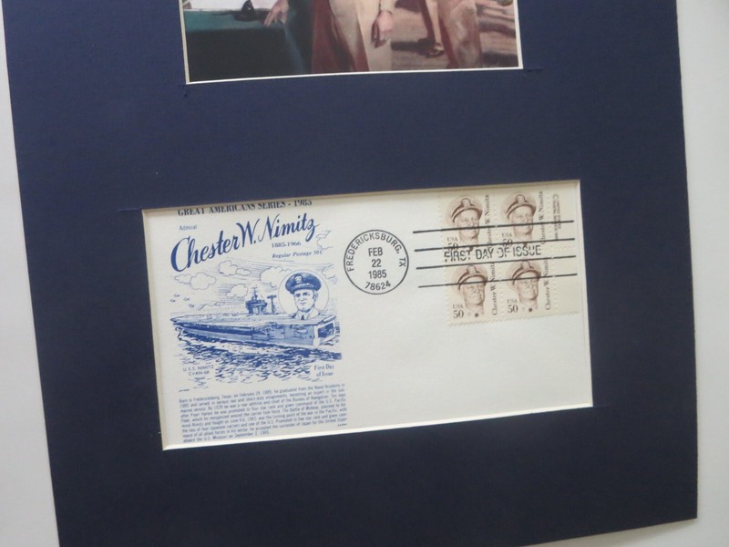 Admiral Chester Nimitz, Pacific Area leader & First Day Cover of his own stamp gallery