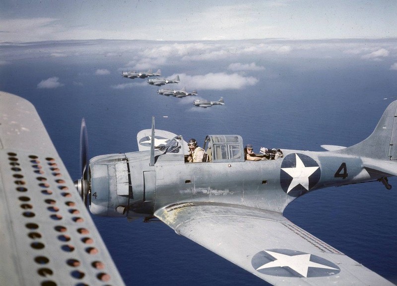 WW2 Photo WWII US Navy Dauntless SBD Dive Bombers 1942 World War Two / 5387