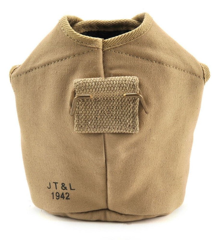 US WW2 M1910 Canteen Cover Khaki marked JT&L 1942 gallery