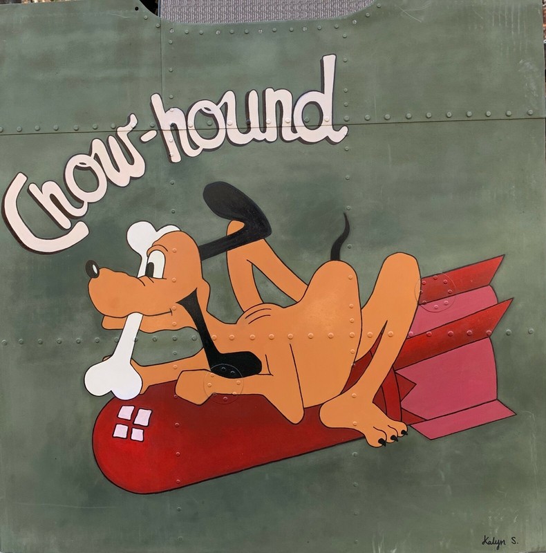 Reproduction Nose Art Panel, B-17G Flying Fortress “Chow Hound” WWII NAP-0138-MK