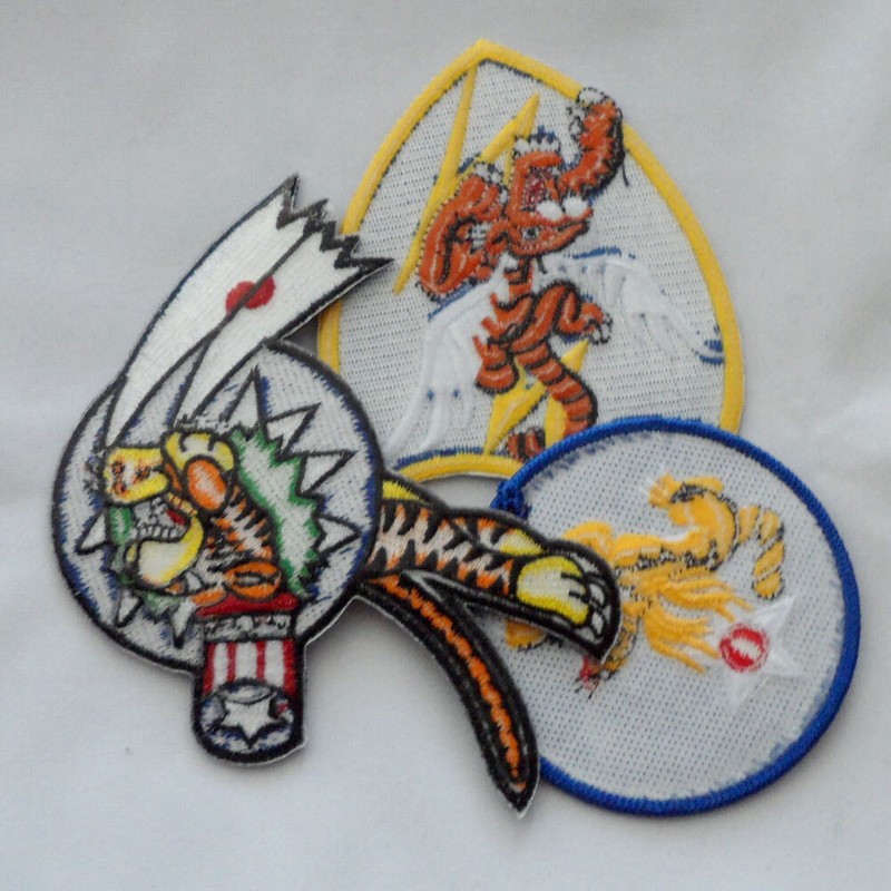 3PCS WWII American Volunteer Group AVG Flying Tigers Embroidered patch gallery
