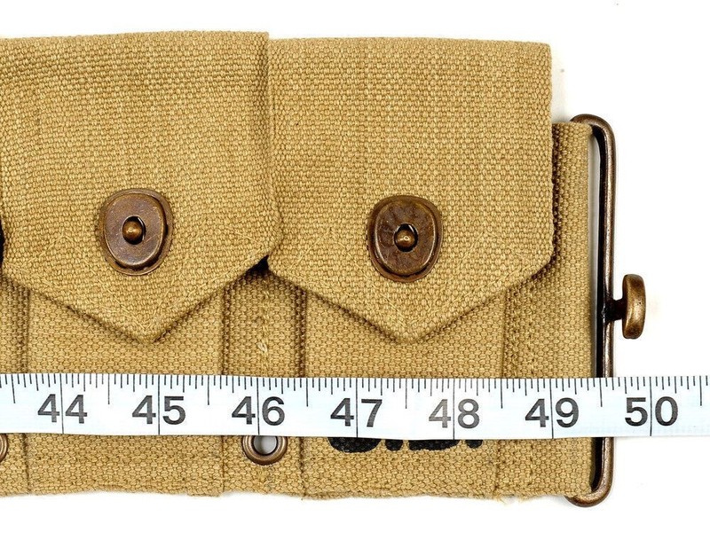 WW2 US M1 Garand M1923 Cartridge Belt Khaki Dated 1942 will fit up to 49" waist gallery