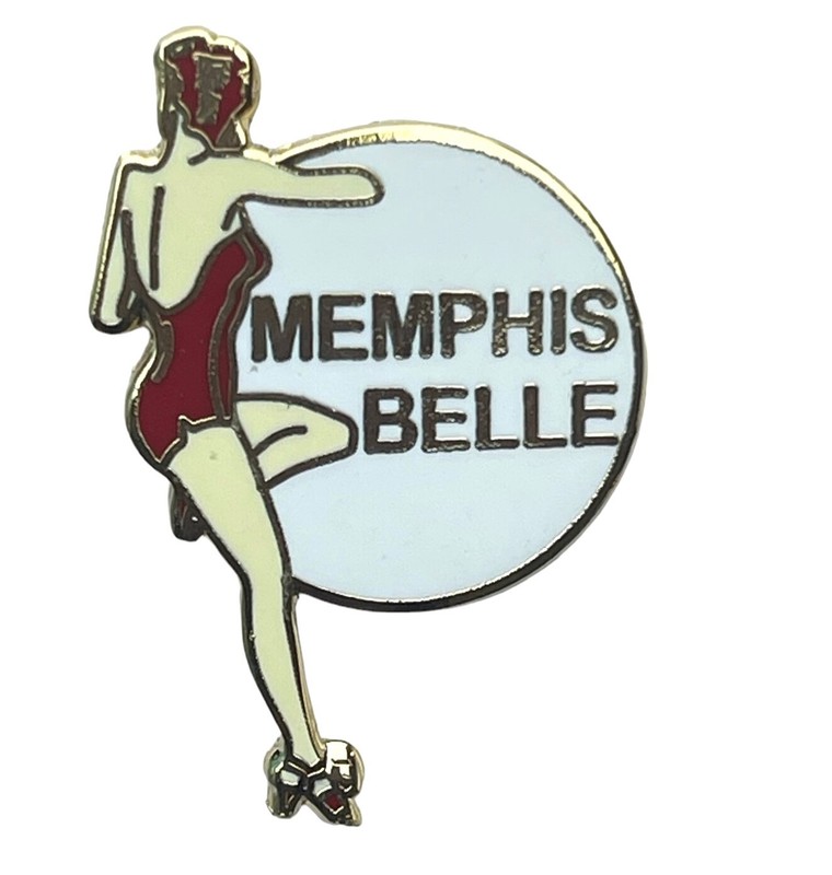 Memphis Belle Red Swim Suit WWII Bomber Plane Nose Art Hat Pin EE15532 F6D3Y