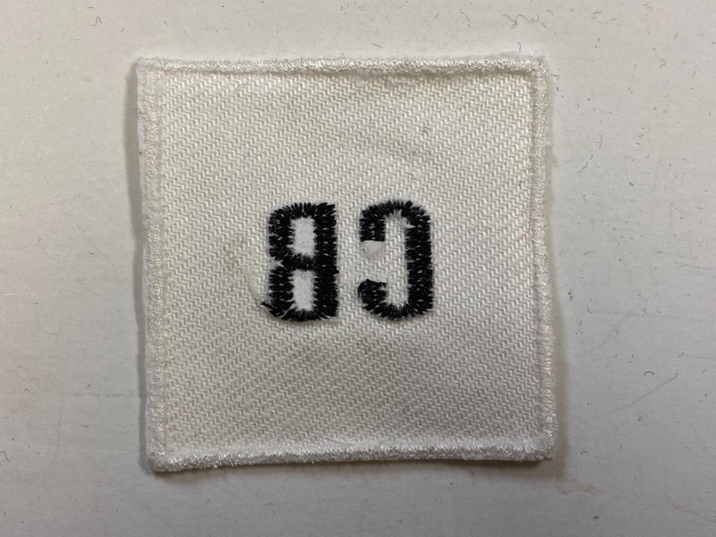 F0250 Repro WW2 US Navy Sleeve Mark Construction Battalion White Twill IR43E gallery