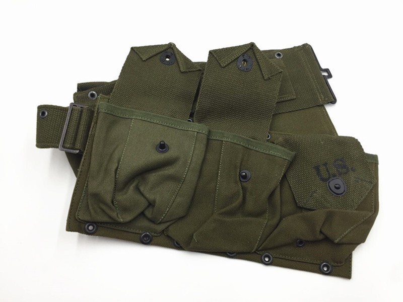 WW2 US ARMY SIX CELL CANVAS BAR POUCH GREEN HIGHT QUALITY gallery