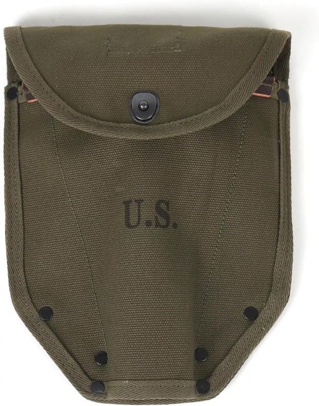 WW2 US ARMY M43 FOLDING SHOVEL HEAD COVER TOOL CARRIER OLIVE sailcloth