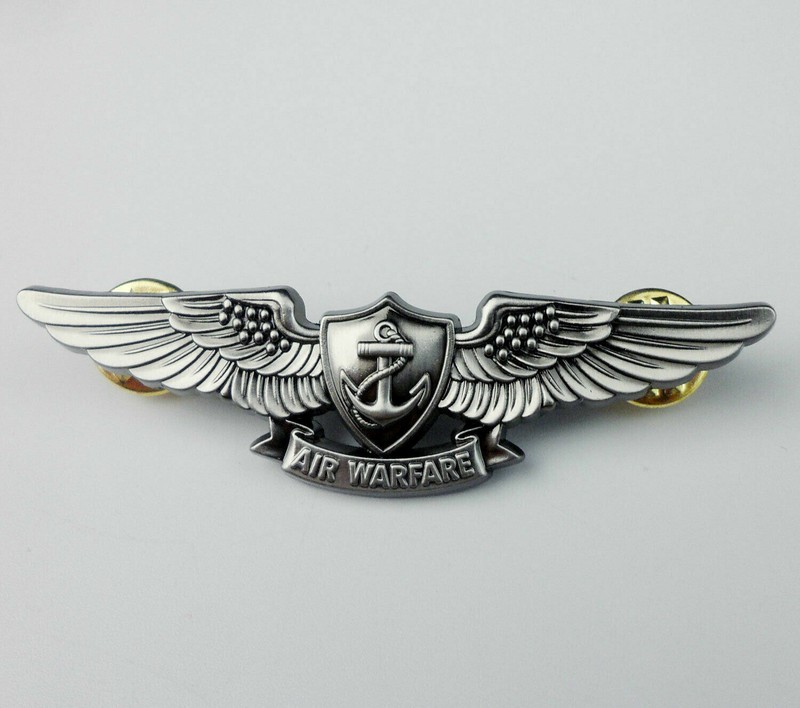 WWII WW2 US Navy Air Warfare specialist badge Insignia Pin silvery gallery