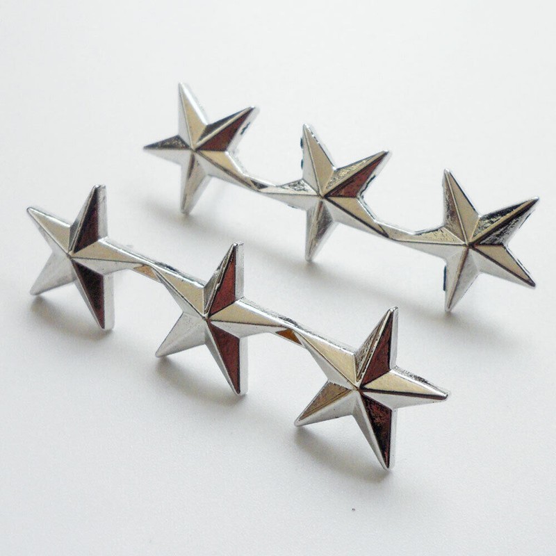 US Army Navy Air Force 3 Star Rank insignia Badge Pin Collar Badge gallery