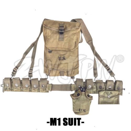 WWII US ARMY FIELD SOLDIER GARAND MAGAZINE EQUIPMENT FULL SET HACKSAW RIDGE BAG