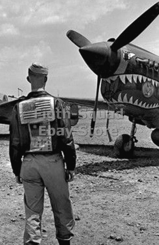 WW2 Picture Photo American pilots flying tigers 5872