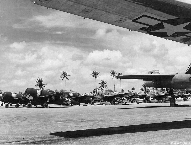 WW2 Photo WWII USAAF P-47 Thunderbolt Fighters on Guam 45 World War Two /5326