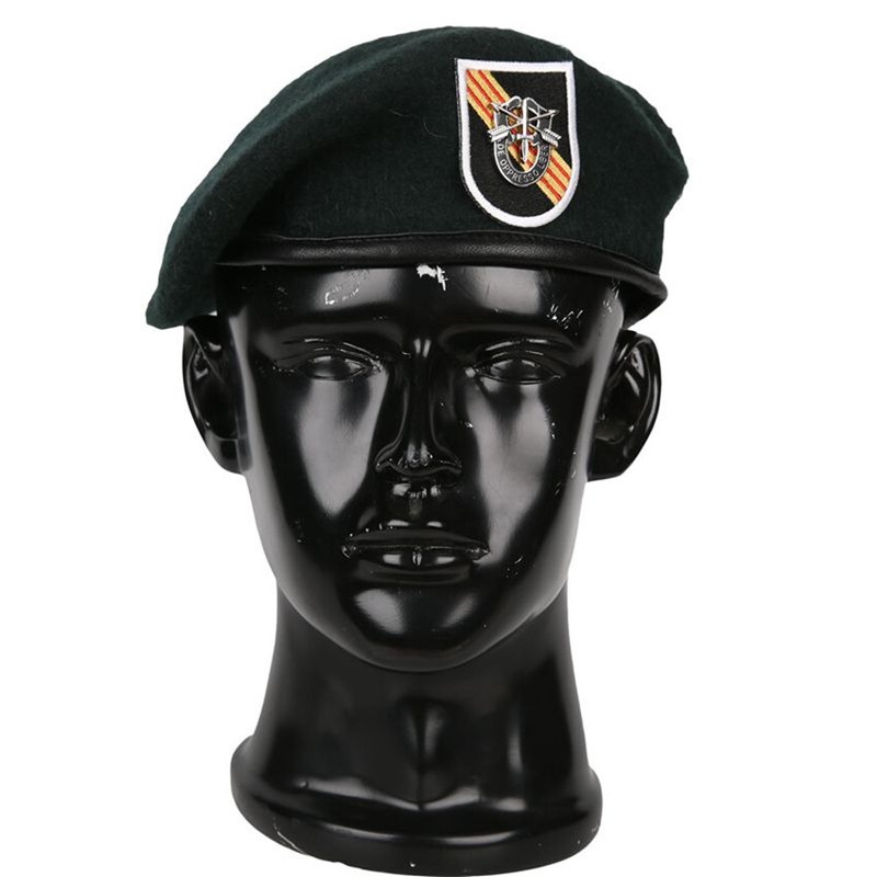 VIETNAM WAR NEW US ARMY 5TH SPECIAL FORCES GROUP GREEN BERET MILITARY HAT WOOLEN