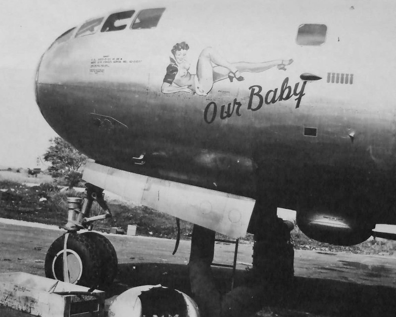 Boeing B-29 Superfortress Bomber “OUR BABY” nose art WWII WW2 8×10 Photo 627c