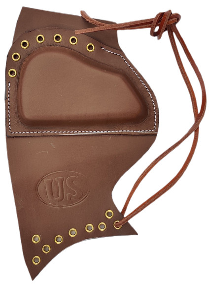 U.S. Garand Rifle Leather Sniper Rifle Cheek Pad - Brown