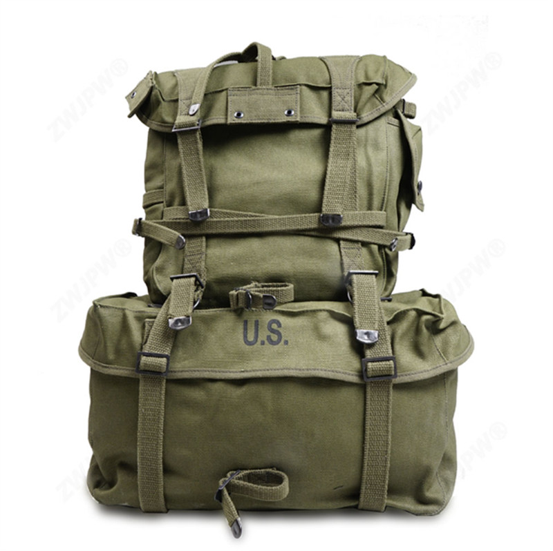 Replica WW2 US M1945 Haversack Military Backpack Set X Strap