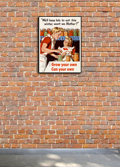 1943 "Grow your own - Can your own" Vintage Style WW2 Poster - 24x32 gallery