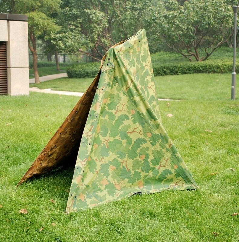 VIETNAM WAR MARINES MITCHELL CAMO CAMOUFLAGE HALF SHELTER Field ZELTBAHN TENT gallery
