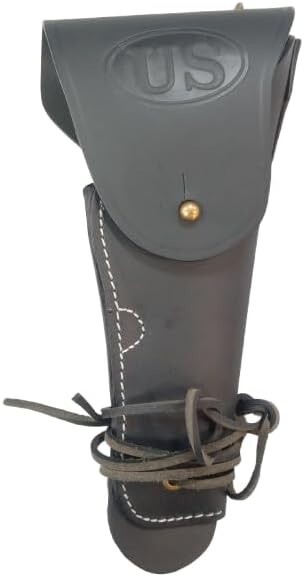 Combo Set M1911 Leather Colt .45 Hip Holster, Webbing Belt and Colt Pouch gallery