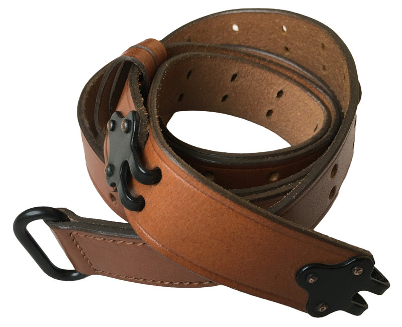WWII US M1 GARAND RIFLE M1907 LEATHER CARRY SLING gallery