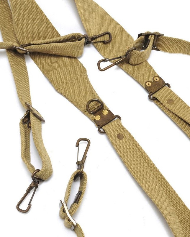 WW2 M1 Garand M1923 Khaki Cartridge Belt M1936 Suspenders M1942 First Aid Pouch gallery