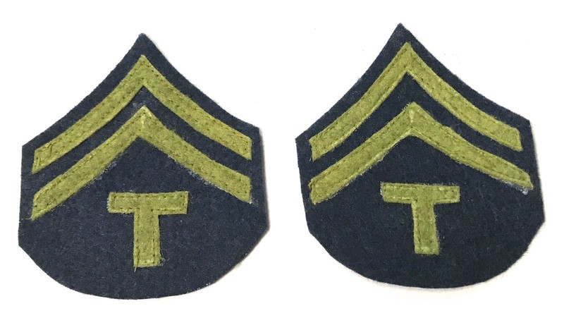 WWII US TECH CORPORAL NCO SLEEVE RANK CHEVRONS