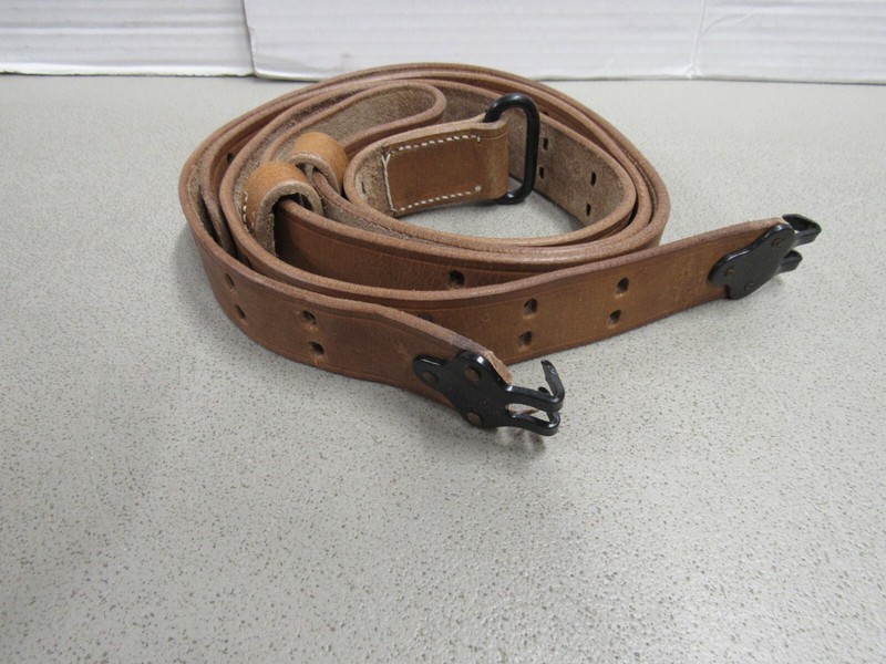 WW2 US M1907 Leather Sling Marked MILSCO 1944 Reproduction M1 Garand M1903A3