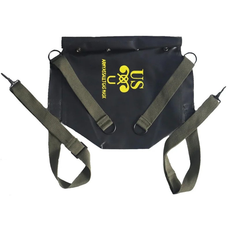 WWII WW2 US M7 D-Day Assault RUBBER Gas Mask Bag gallery