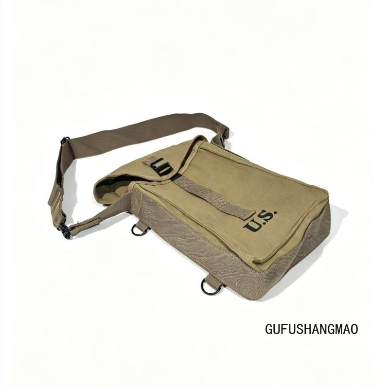 WWII US ARMY INFANTRY GP M1 AMMO GENERAL PURPOSE EQUIPMENT CARRY BAG & STRAP-OD3 gallery