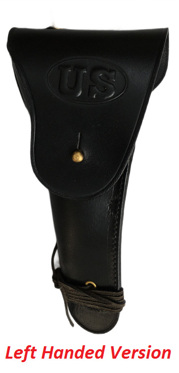 WWII U.S COLT Leather M1911 .45 Hip Holster- Left Hand Version – BLACK COLOR