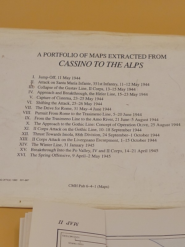 Cassino to the Alps Portfolio Of Maps (16) US Gov Printing Office 1993 WW2 gallery