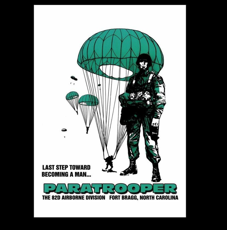 82nd Airborne Division Recruitment Poster PHOTO US Army Recruiter Paratrooper