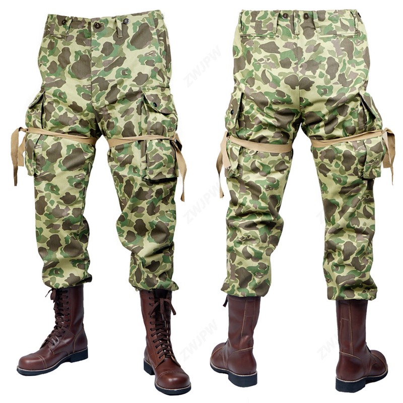 WW2 US ARMY M42 PACIFIC CAMOUFLAGE Duck Hunter Camouflage PANTS TROUSERS 30R