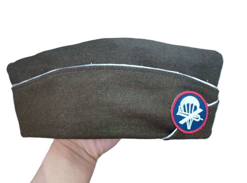 WW2 US AIRBORNE PARATROOPER OD WOOL GARRISON CAP L ONLY