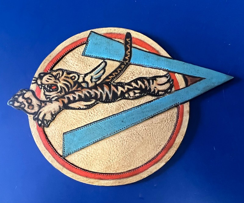 A.V.G. FLYING TIGERS 23RD FTR. GRP. LAYERED LEATHER PATCH gallery