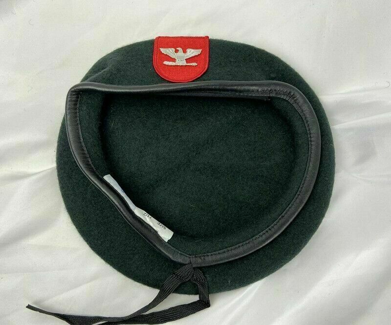 7-1/2 US ARMY 7TH SPECIAL FORCES GROUP BLACKISH GREEN COLONEL BERET CAP HAT
