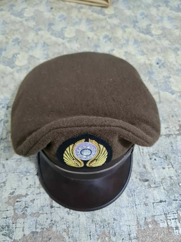 WW2 1940s WWII Flying Tigers CBI AVG Crusher Reproduction Visor Cap Officers Hat gallery