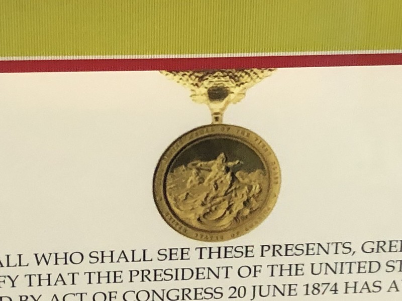 GOLD LIFESAVING COMMEMORATIVE MEDAL CERTIFICATE ~ Type 1 w/Printing gallery