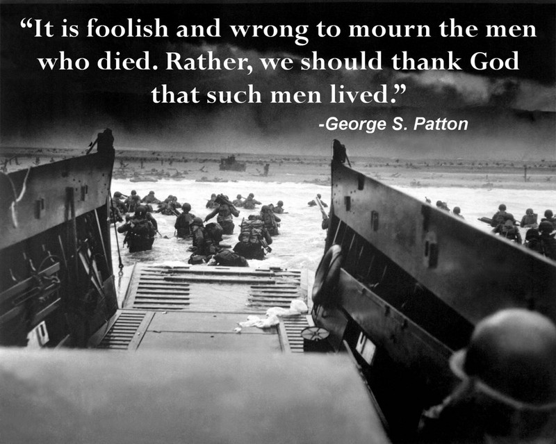 D-Day Invasion 1944 Normandy World War 2 WWII George S. Patton Quote 11×14 Photo