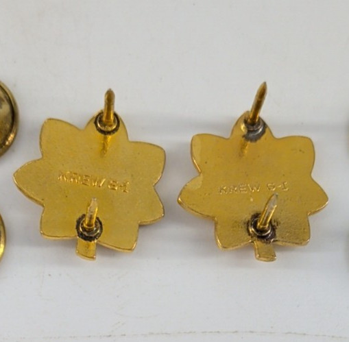 US Army Major Officer Rank Insignia Oak Leaf Pins Badge Set American Military gallery