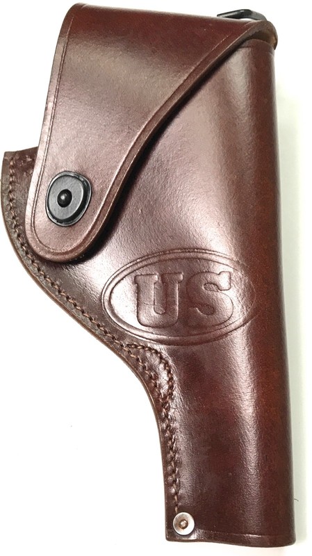 WWII US ARMY S&W VICTORY .38 REVOLVER PISTOL BELT HOLSTER-BROWN