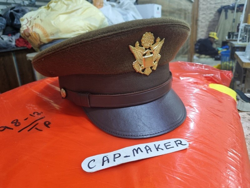 USA Aviation Cap - US Army Air Force Enlisted Mens Visor Crusher Hat Dress Cap gallery