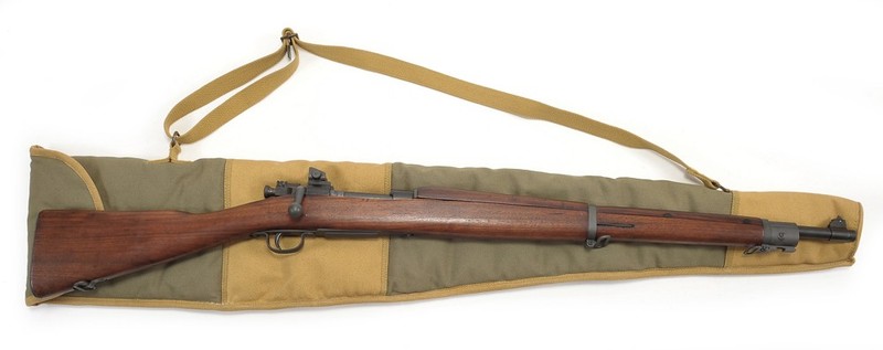 WW2 Springfield M1903 Padded Rifle Case Marked JT&L 1942 gallery