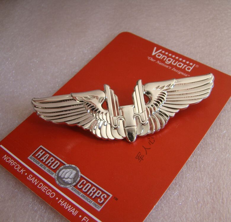 THREE WWII US ARMY AIR FORCE USAAF AERIAL GUNNER WINGS BADGE PIN MILITARY GIFT gallery
