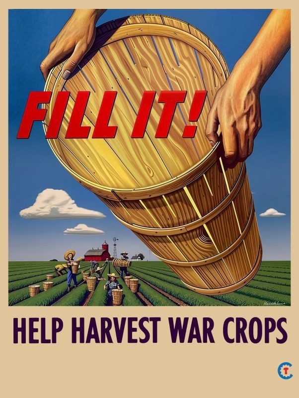 World War Two – FILL IT! Help Harvest War Crops NEW Sign 18×24″ USA STEEL